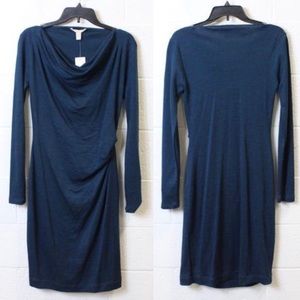 Banana Republic Long Sleeve Cowl Neck Wool Dress